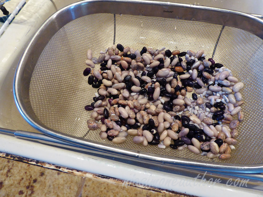 Step 1, after soaking, rinse the beans